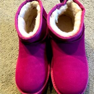 Women’s Hot Pink BearPaw Chunky Boots